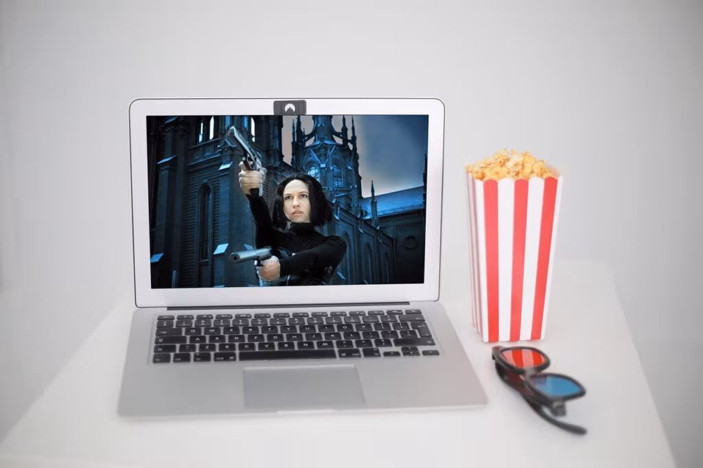 A graphic showing the Netflix logo overlaid on a screen displaying an animated series, symbolizing global streaming reach.