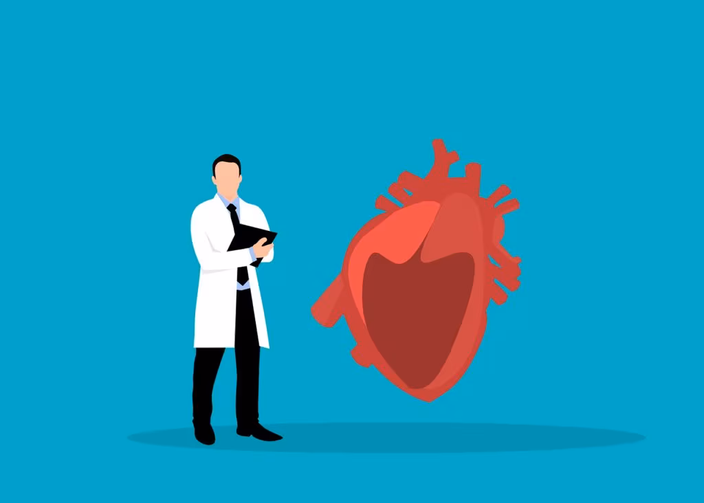 A medical graphic or symbol representing heart health and sudden cardiac events.