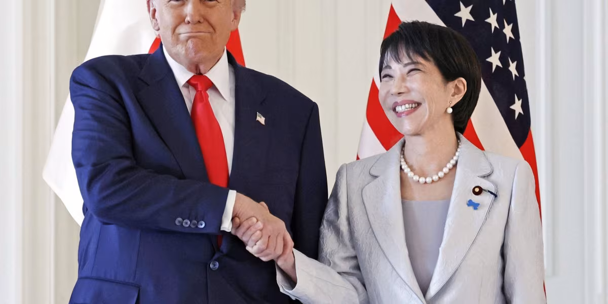 Trump tells Japan's first woman Prime Minister she has a 'very strong handshake' in Tokyo meeting - Fortune