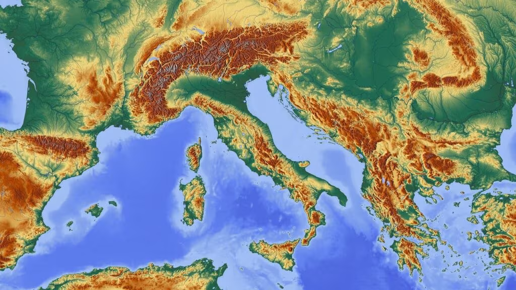 Simplified map showing proposed migration routes of hominins across Eurasia, highlighting the Crimean Peninsula as a key corridor.