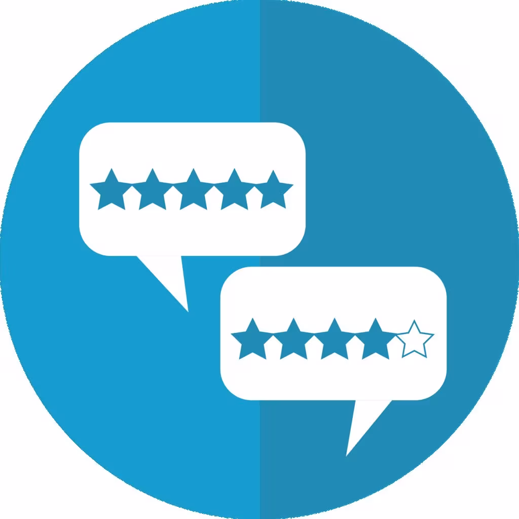 A close-up of a digital screen showing user reviews and star ratings, symbolizing the concept of review bombing.