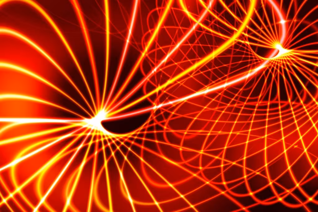 Abstract visualization of complex data flow and algorithms, representing computational complexity.