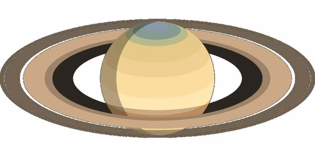 Artistic rendering of the early solar system with protoplanets forming in a dusty disk around the young sun