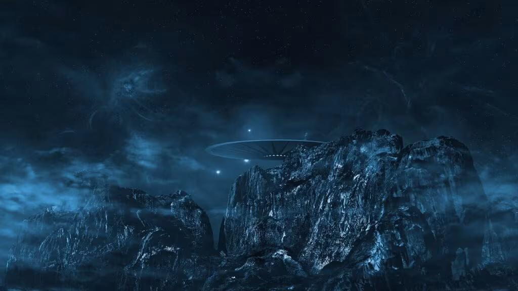 Digital representation of a vast, interconnected collective consciousness or hive mind