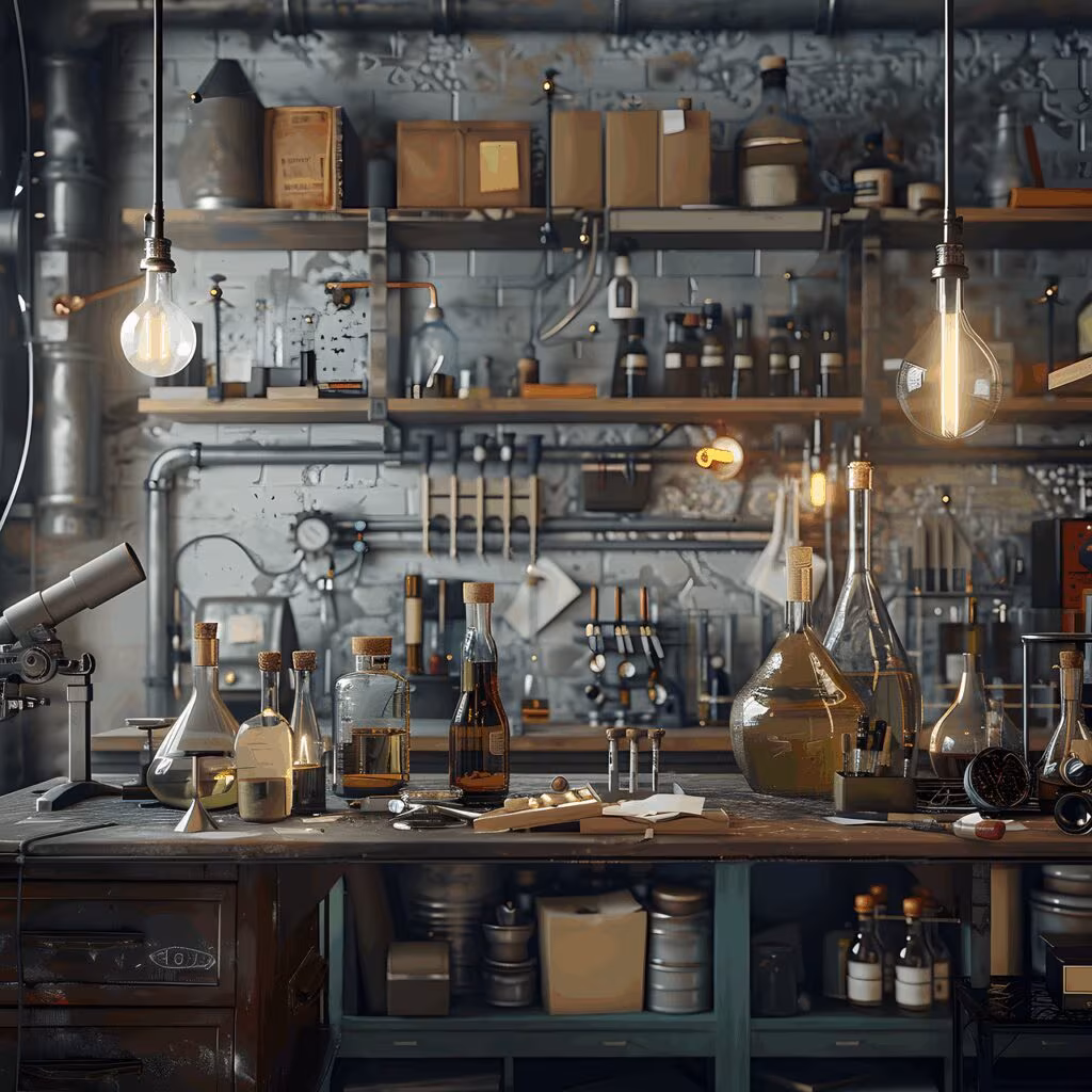Medical scientist looking into a microscope in a laboratory, conducting cellular analysis.