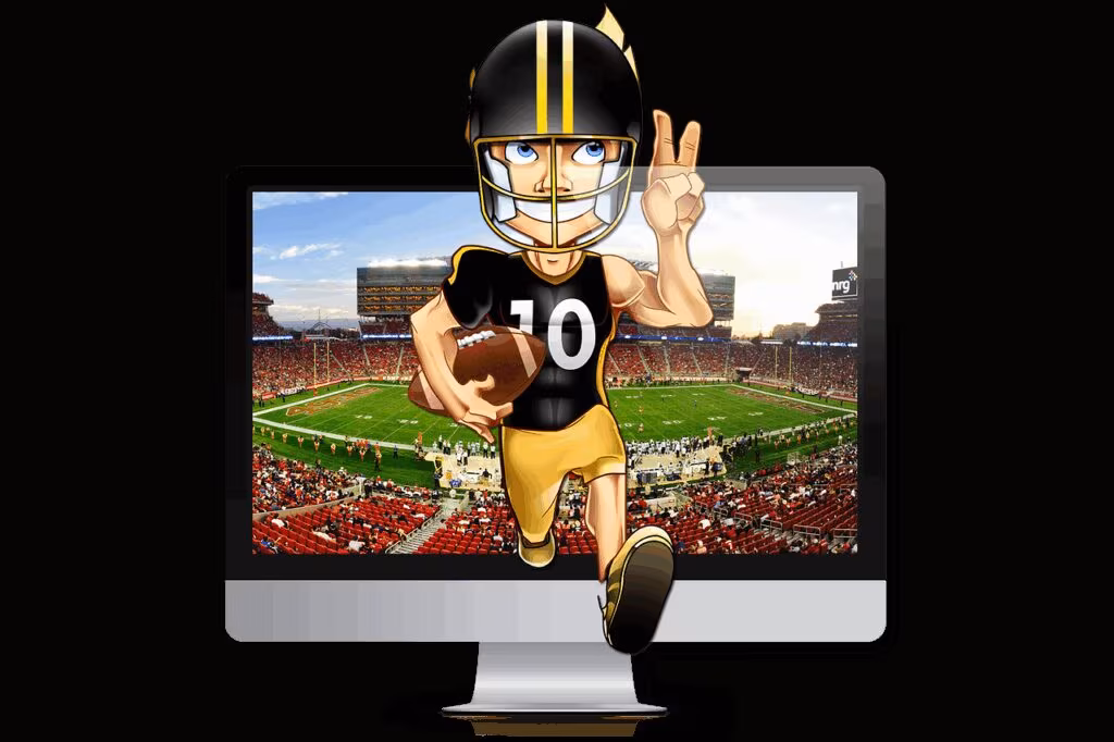 NFL head coach Sean McVay looking intense on the sideline during a game, discussing strategy.