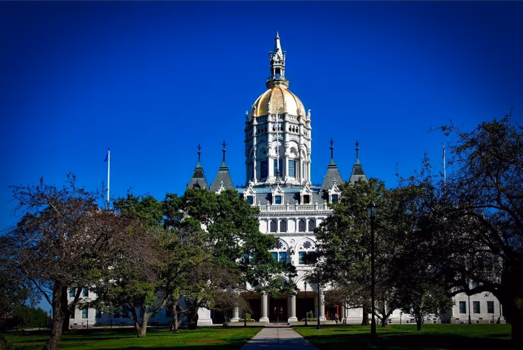 The Louisiana State Capitol Building, symbolizing the political influence on LSU's athletic department decisions.