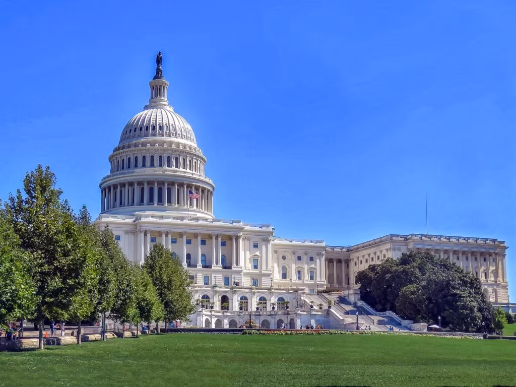 United States Capitol Building at night, symbolizing the late-night political negotiations in the Senate