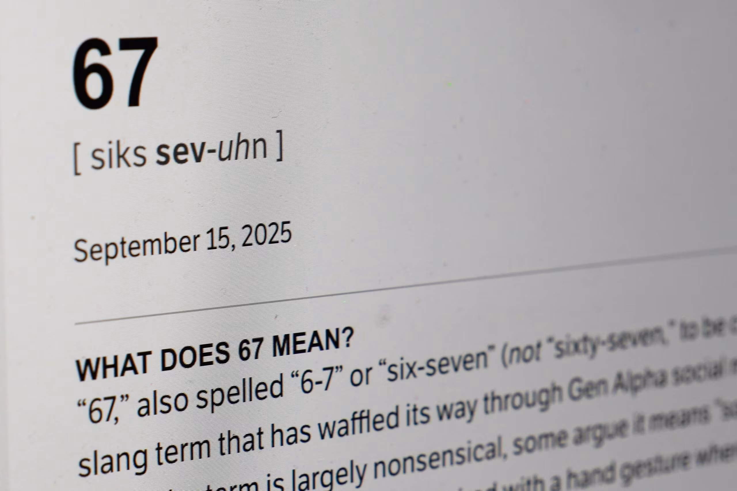 Dictionary.com’s word of the year is ‘6-7.’ But is it even a word and what does it mean? - AP News